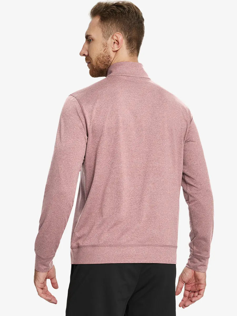 Men's Melange Quarter Zip Pullover – view 16