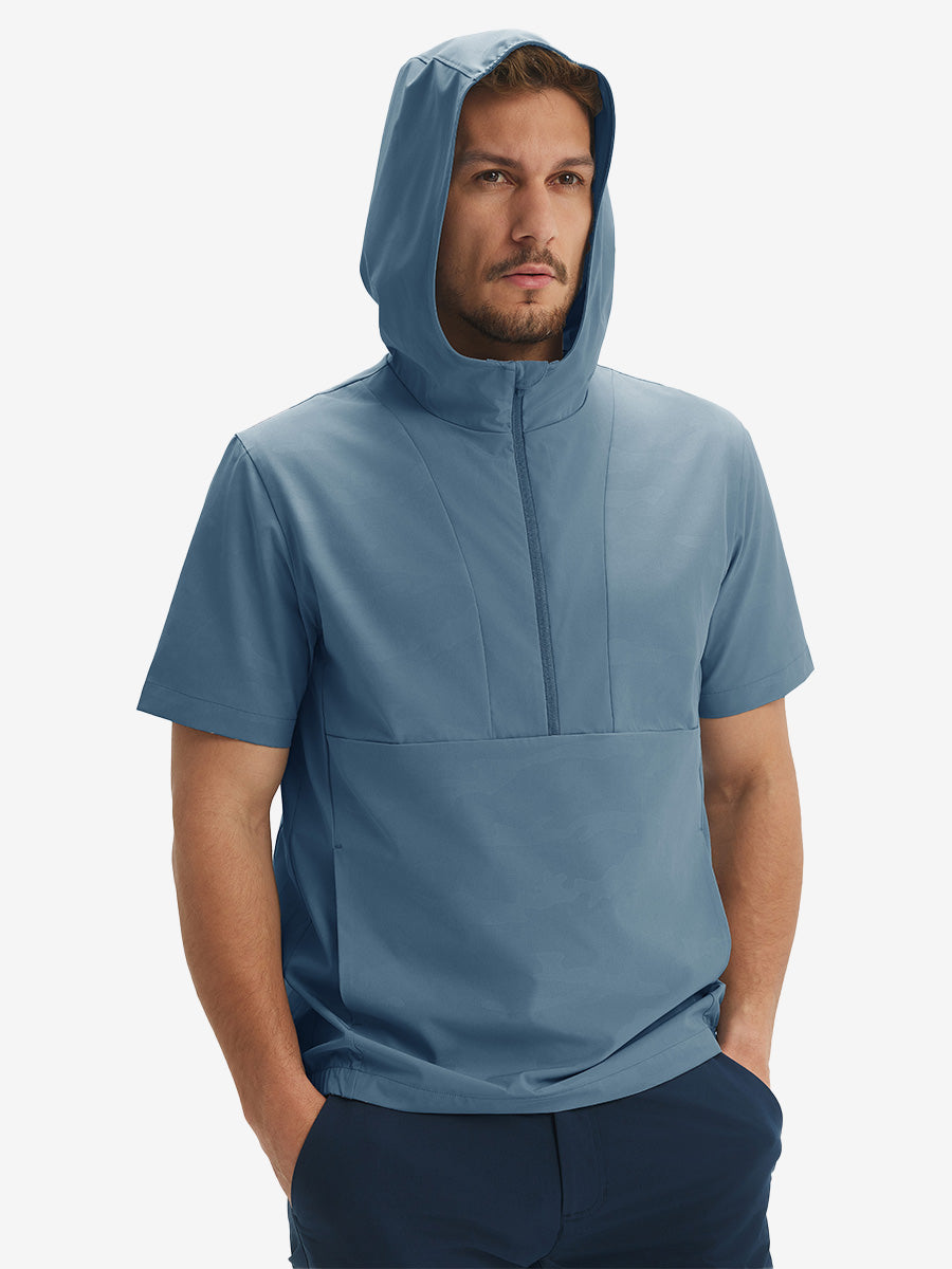 Men's Short Sleeve Quarter Zip Hoodie – view 4