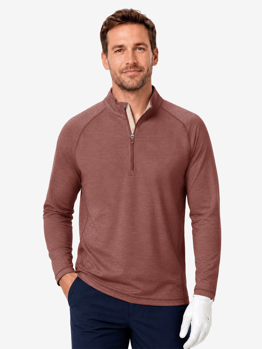 Men's Heather Athletic Quarter Zip Sweatshirt – view 31