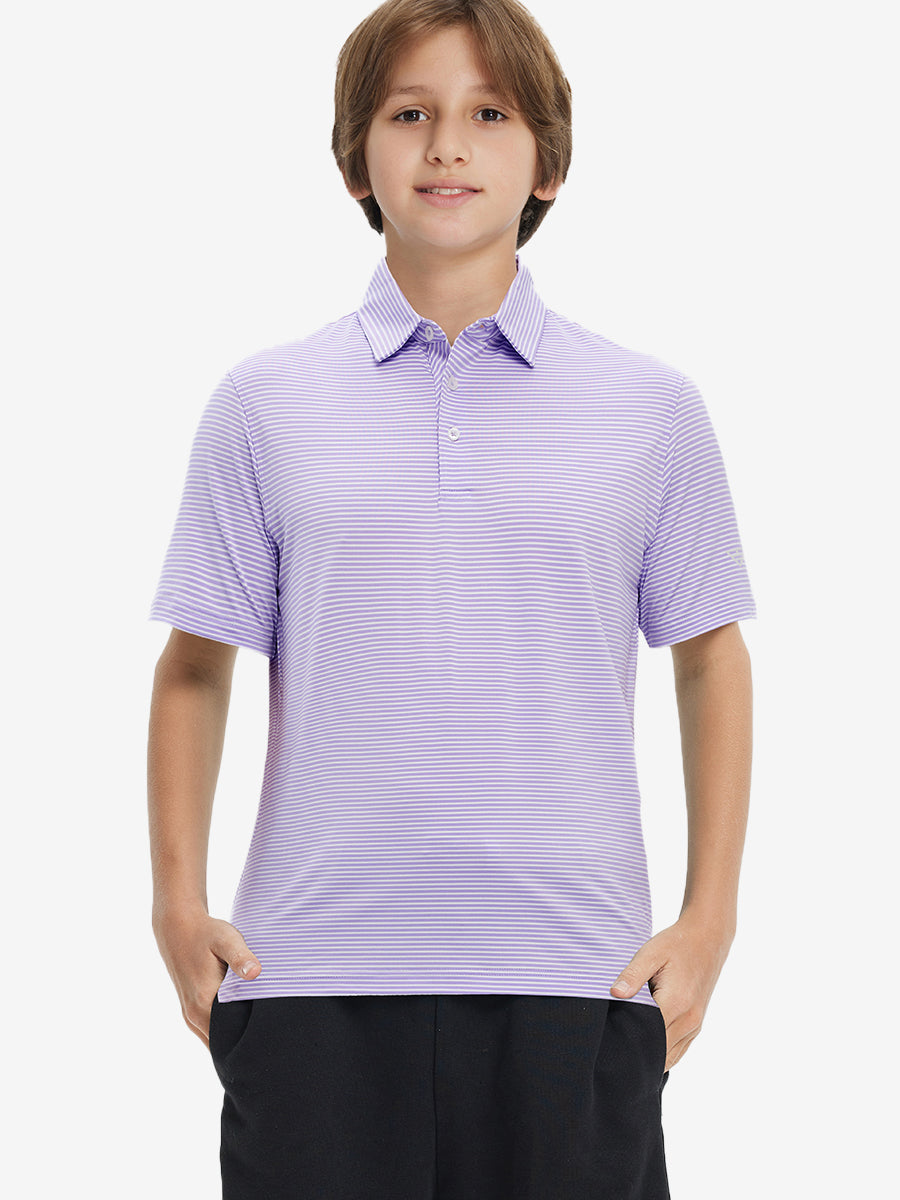 Youth Striped Performance Polo Shirt – view 17