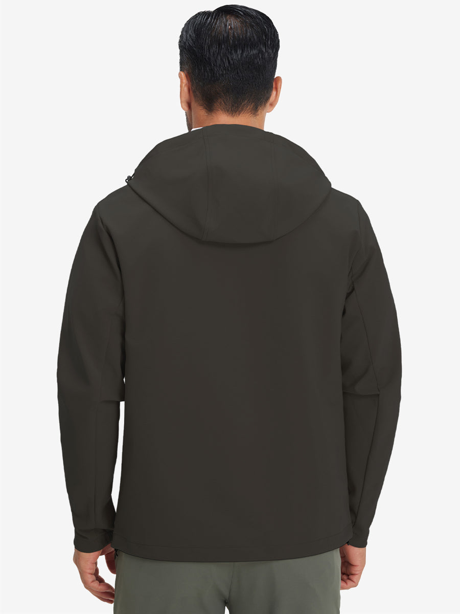 Men's Water-Resistant Softshell Winter Jacket with Hood – view 16