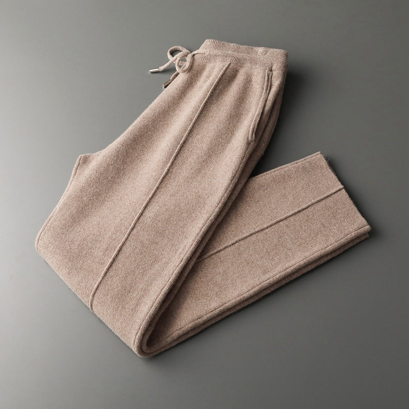 Merino Wool Centre-Seam Leisure Trousers by SATRI & CO. – view 13