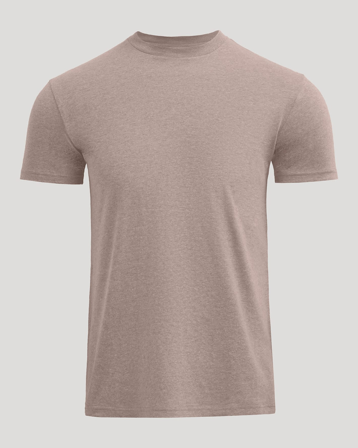 Men's Classic Crew Neck T-Shirt in Dark Heather Truffle – view 2