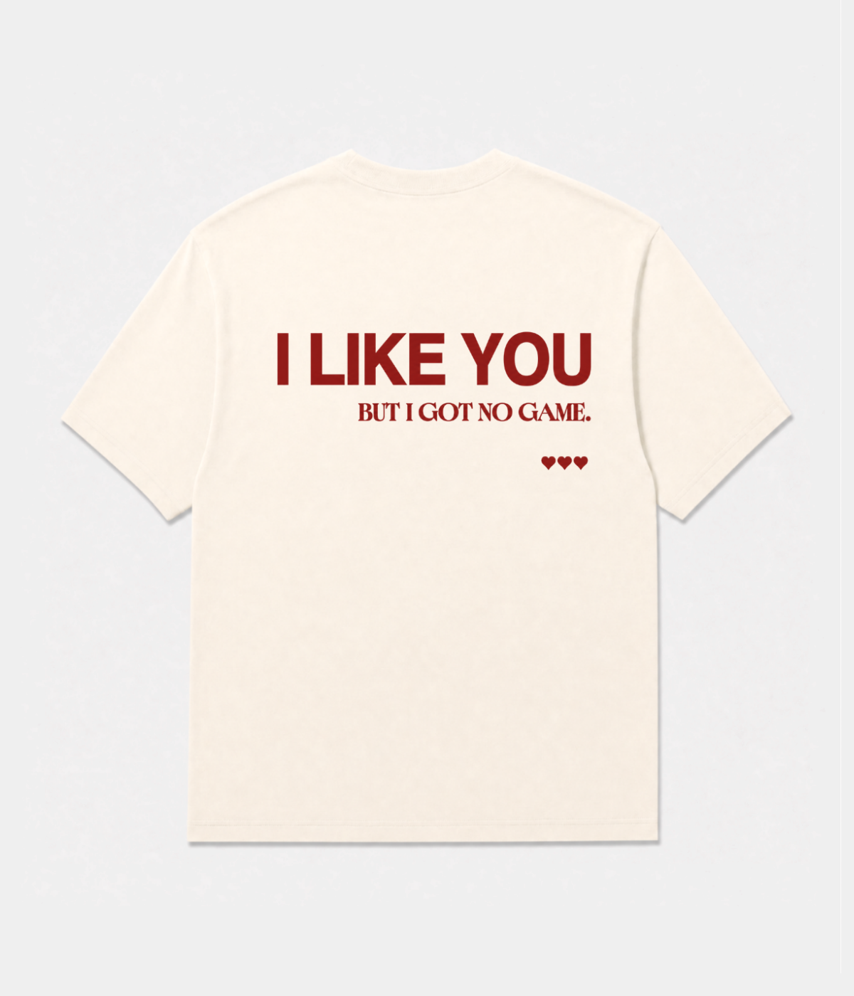 Men's Organic Cotton Slogan T-Shirt – I Like You Message, Soft Pure Organic Cotton, Standard Fit | Five Colours