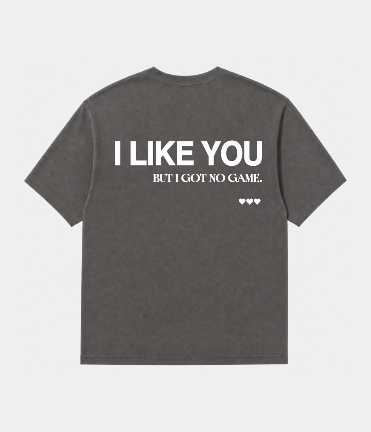 Men's Organic Cotton Slogan T-Shirt – I Like You Message, Soft Pure Organic Cotton, Standard Fit | Five Colours