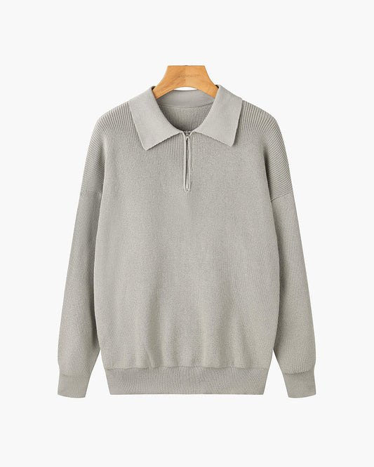 Men's Cotton Half-Zip Collared Jumper – view 2