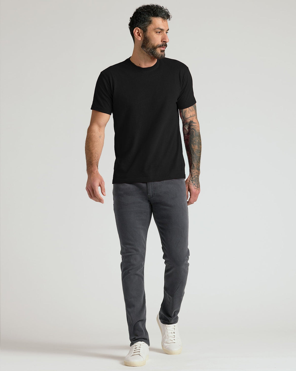 Men's Slim Stretch Jeans 3-Pack – Four-Way Stretch, Tapered Leg | Black Wash, Indigo Wash & Grey Wash