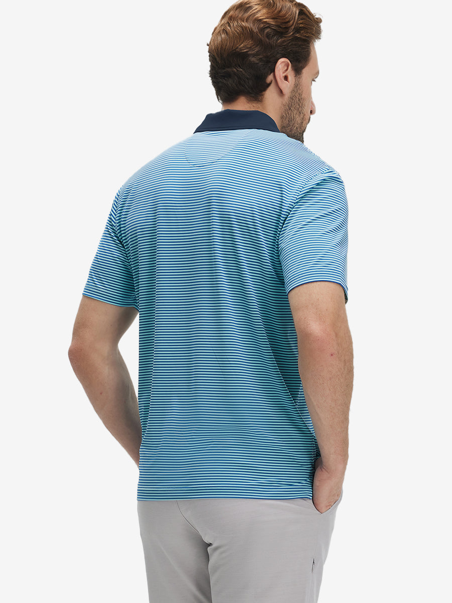 Men's Two-Tone Striped Quick-Dry Polo Shirt – view 5