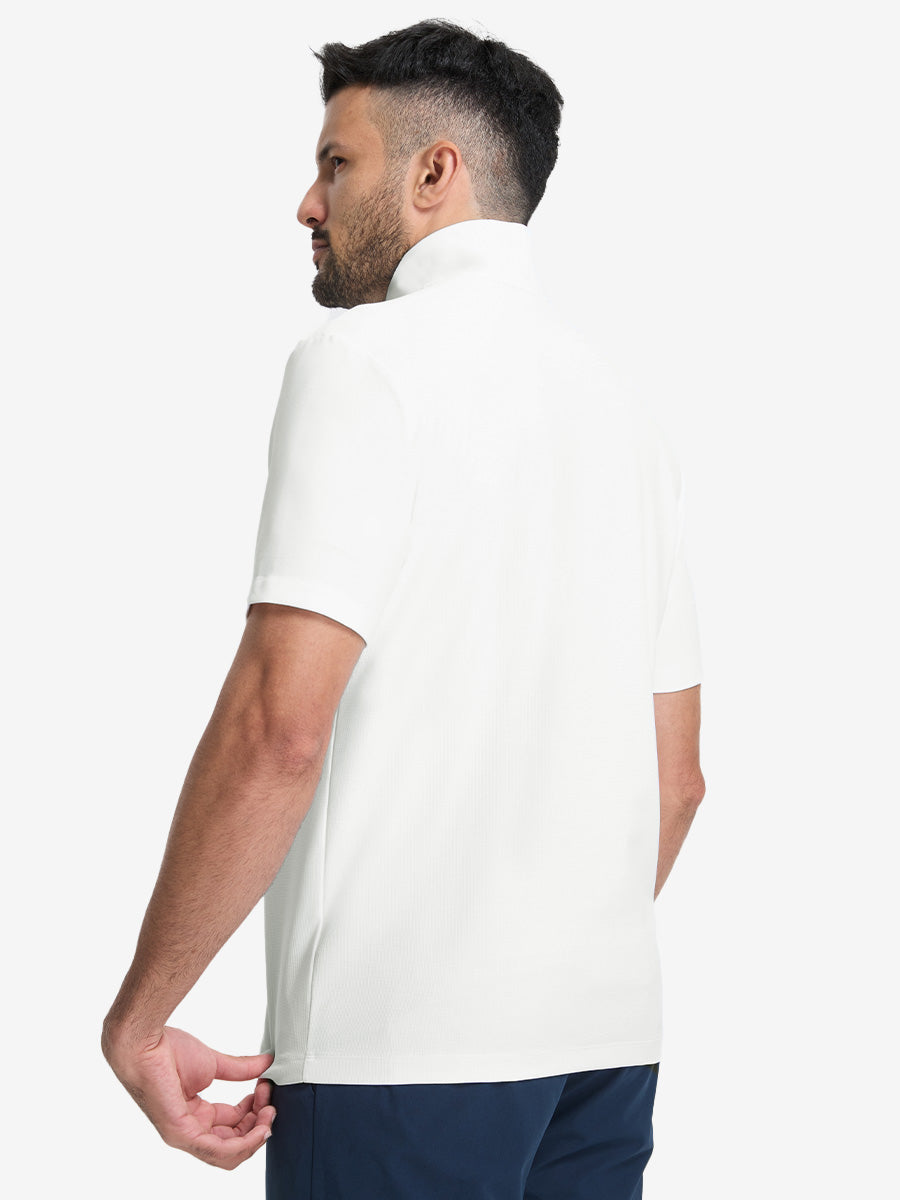 Men's Waffle Texture Quarter Zip Pullover – view 17