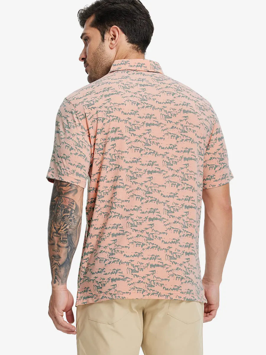 Men's Heather Print Golf Polo Shirt – view 47
