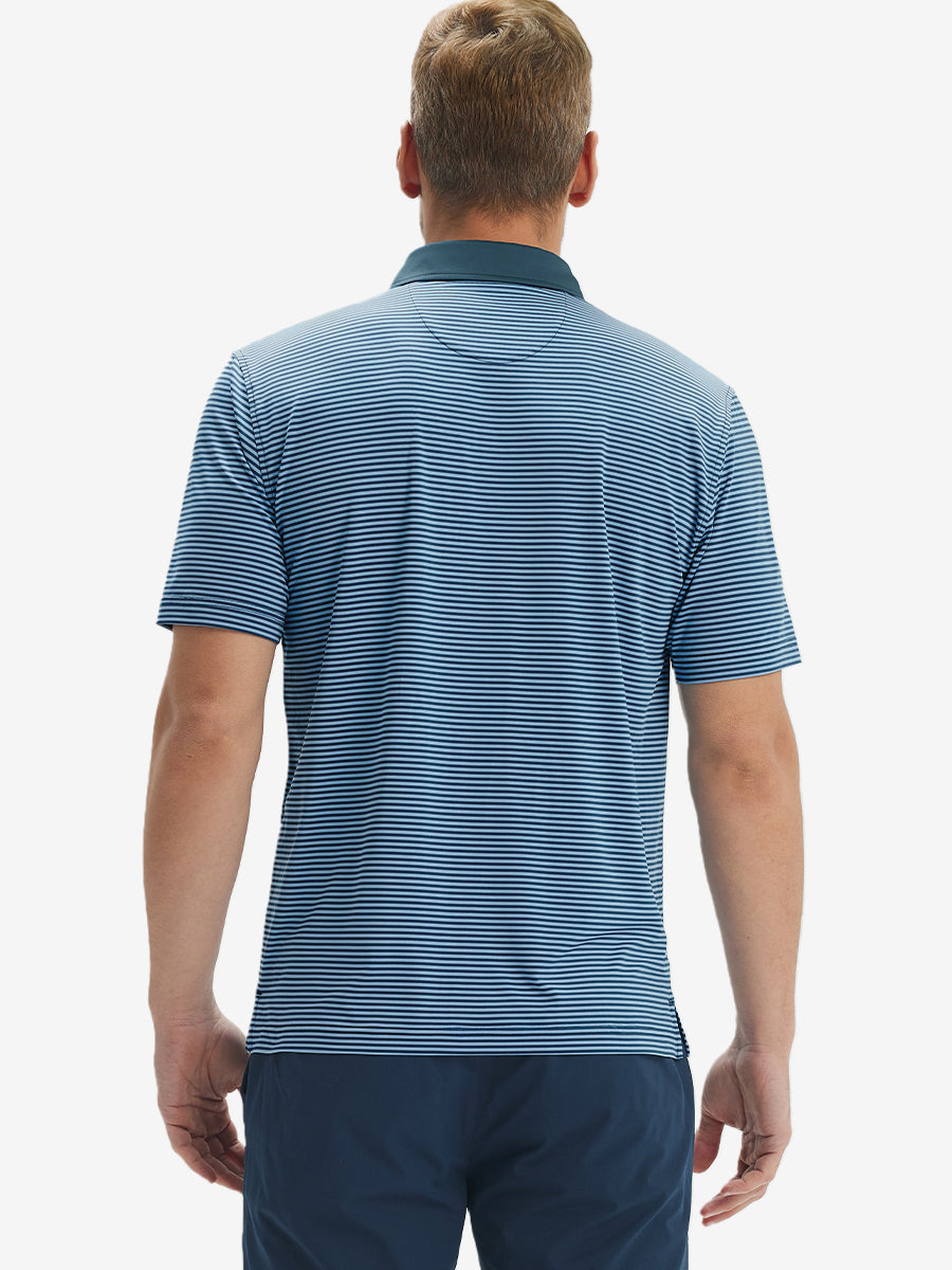 Men's Two-Tone Striped Quick-Dry Polo Shirt – view 21