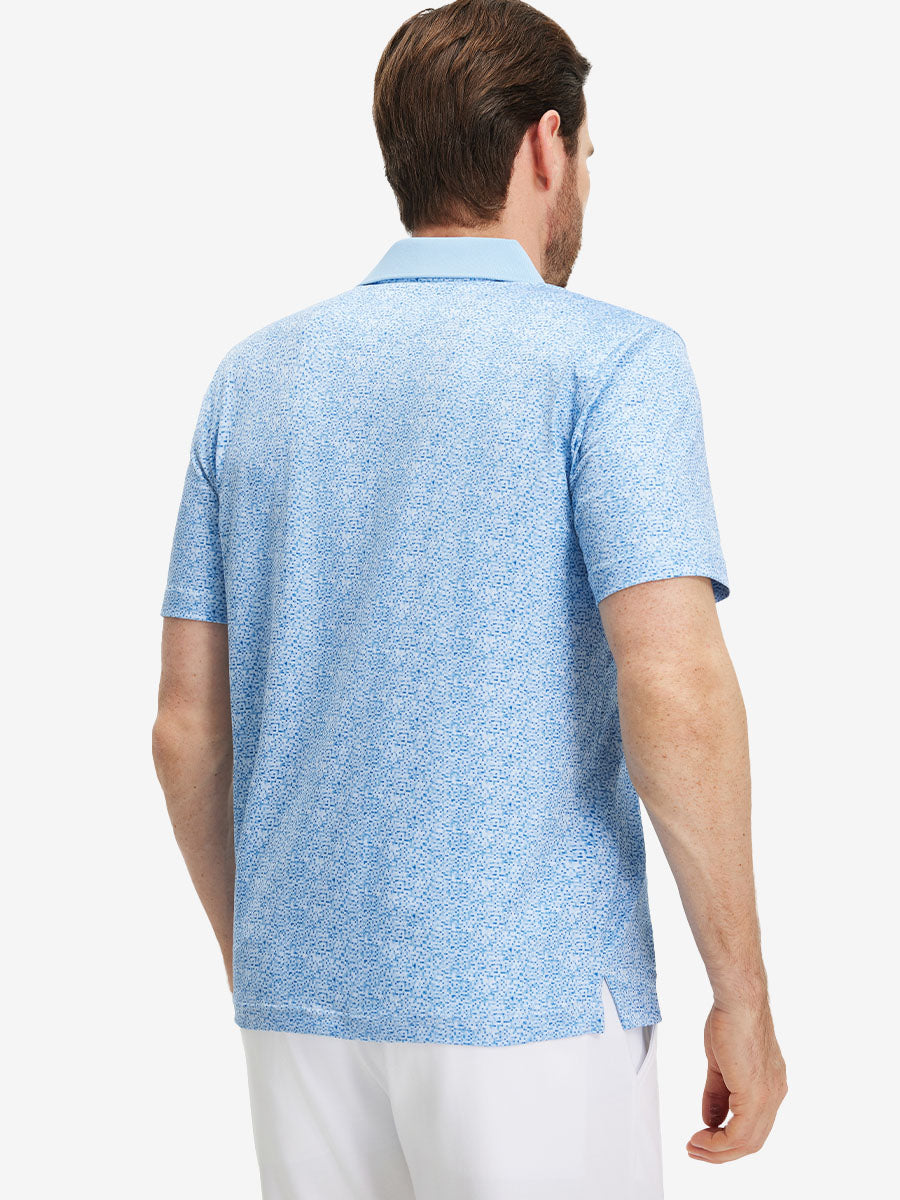 Men's Ribbed Collar Printed Golf Polo Shirt – view 53