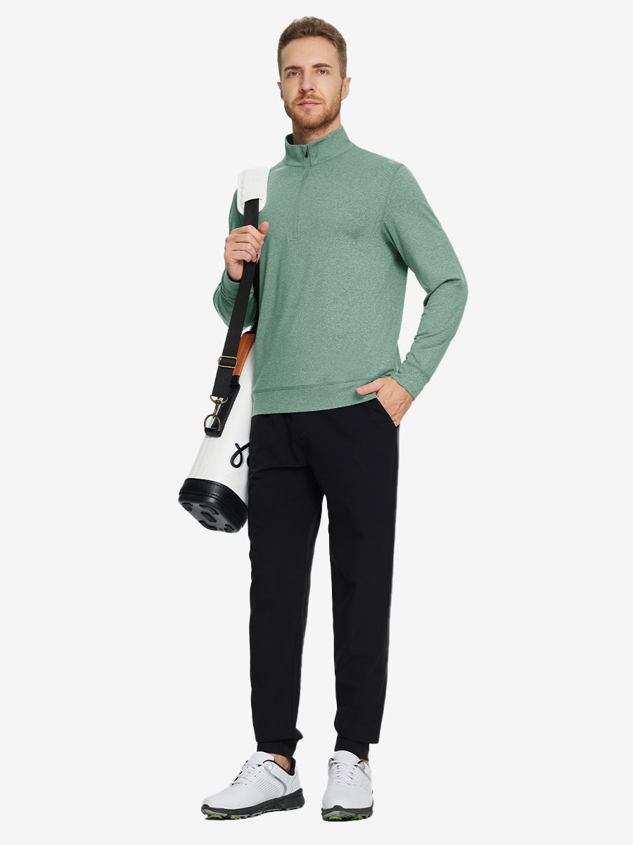 Men's Melange Quarter Zip Pullover – view 34