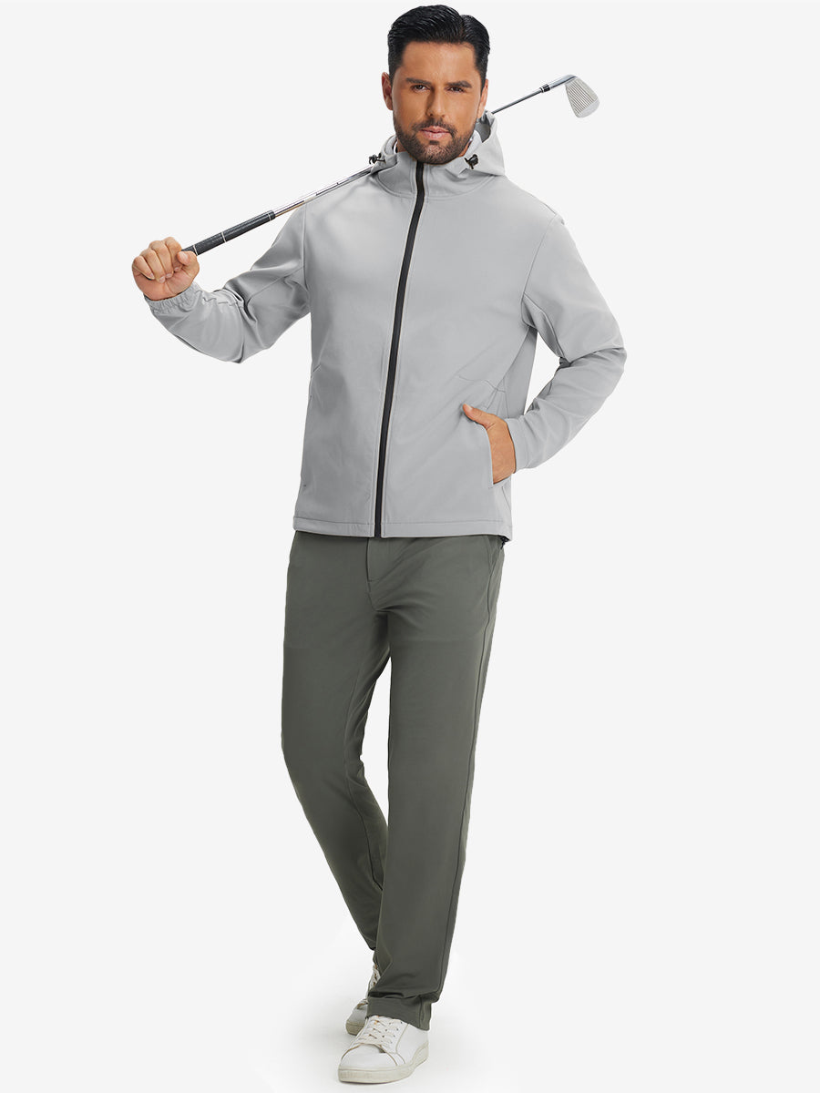 Men's Water-Resistant Softshell Winter Jacket with Hood – view 23