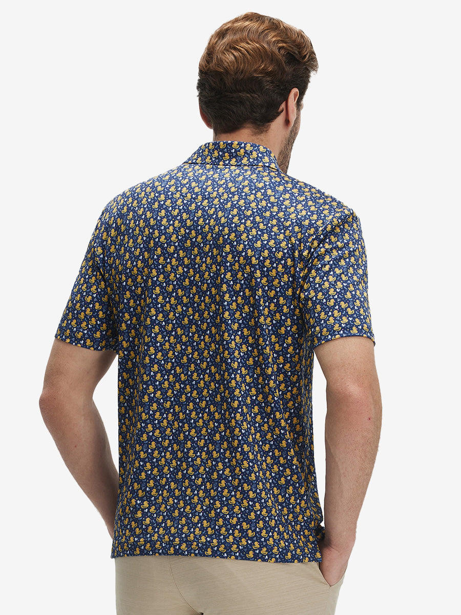Men's 4-Way Stretch Printed Golf Polo Shirt – view 4
