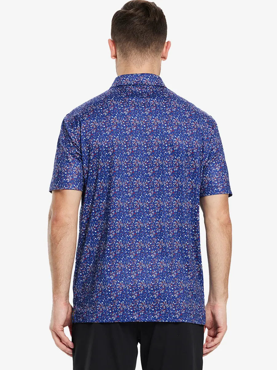 Men's Quick-Dry Printed Golf Polo Shirt – view 29