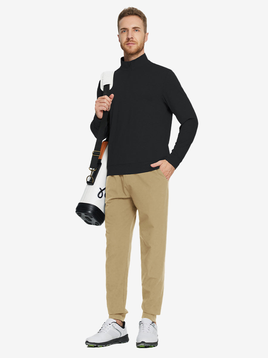 Men's Melange Quarter Zip Pullover – view 10