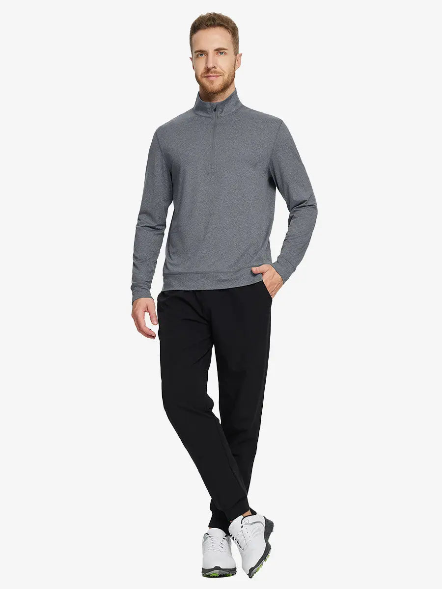 Men's Melange Quarter Zip Pullover – view 27