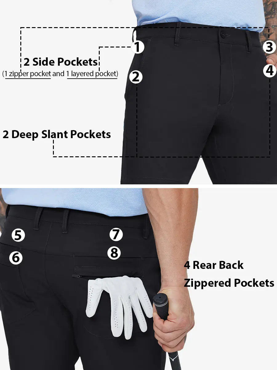 Men's Water-Resistant 8 Pocket Shorts – Quick-Drying Stretch Fabric, Breathable Outdoor Design, 7 Inch Inseam – view 15
