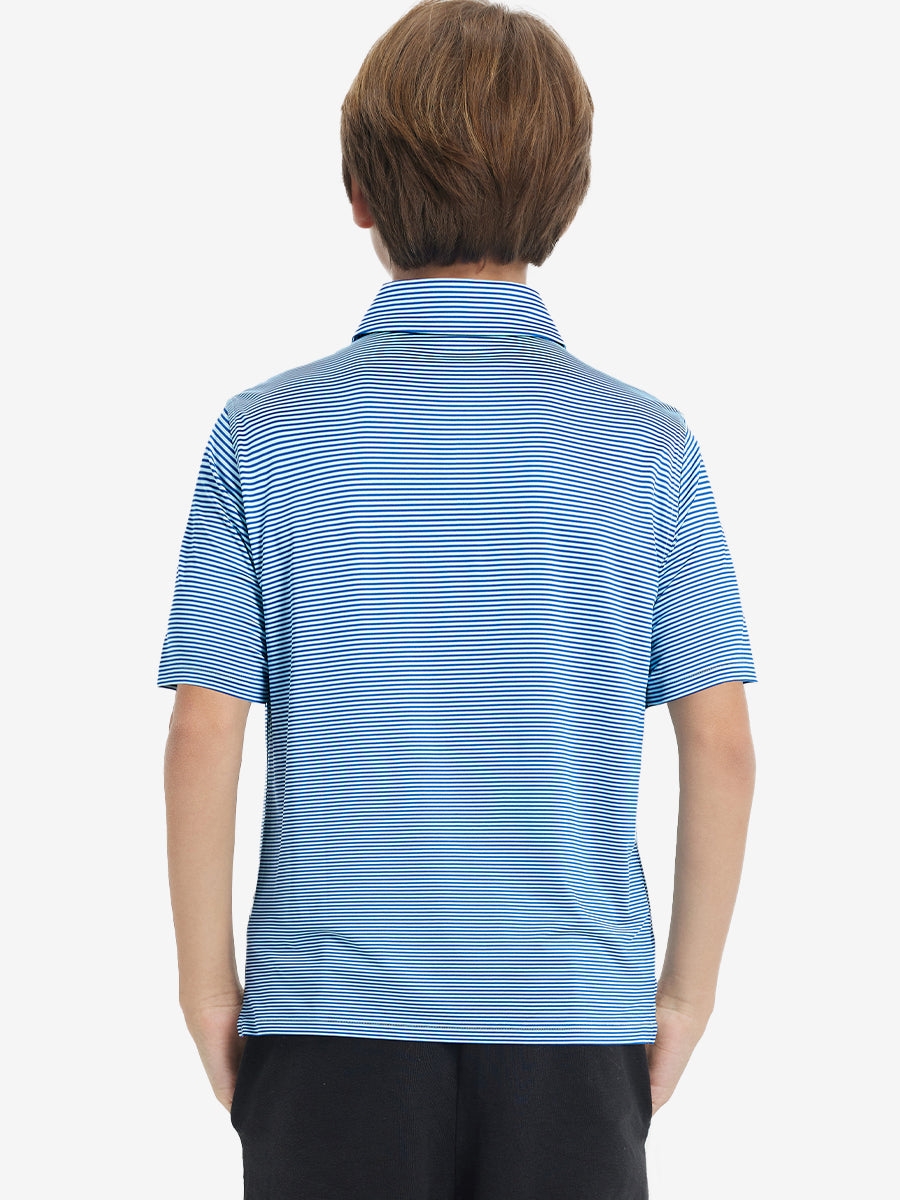 Youth Striped Performance Polo Shirt – view 5