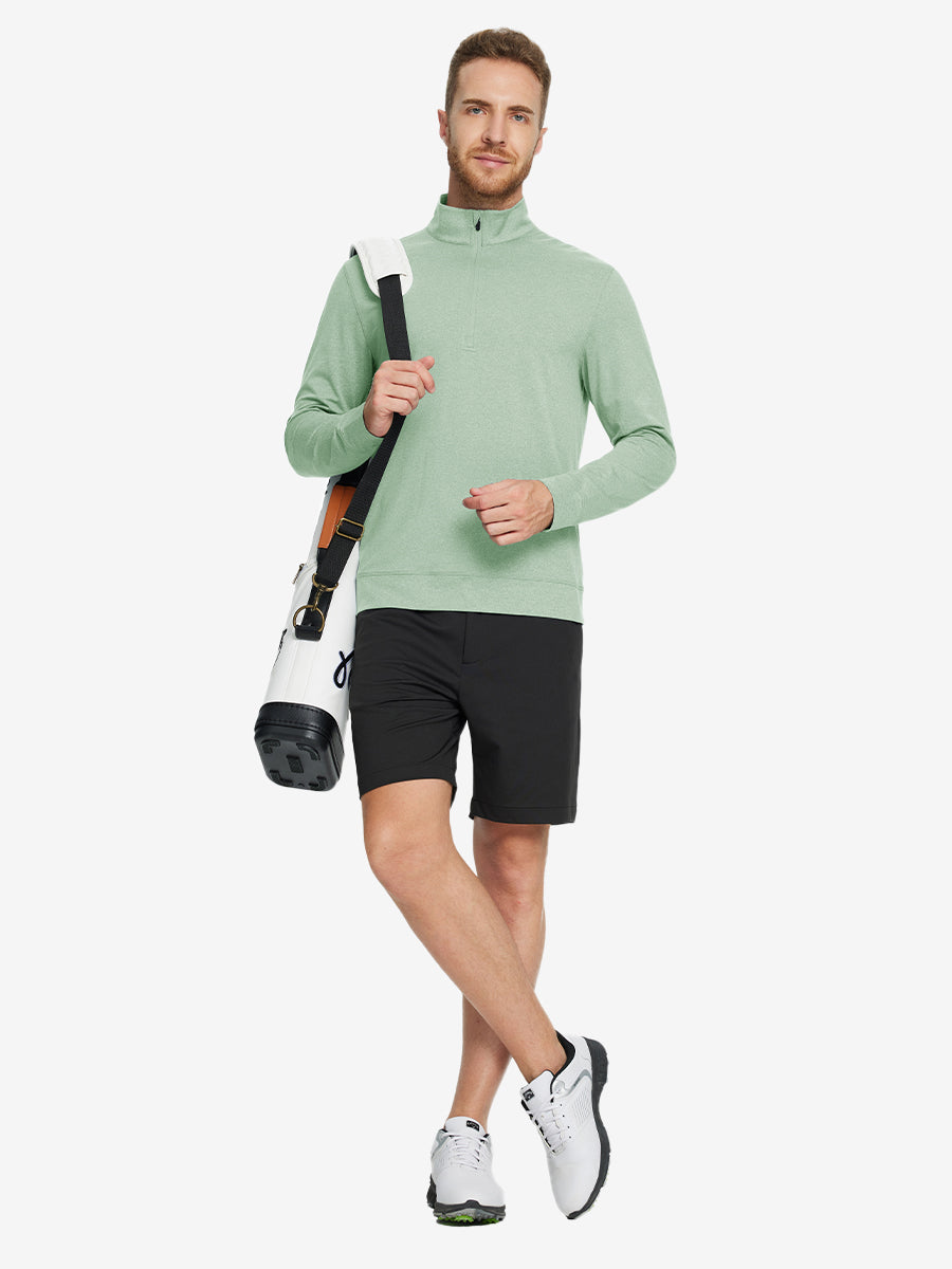 Men's Melange Quarter Zip Pullover – view 28