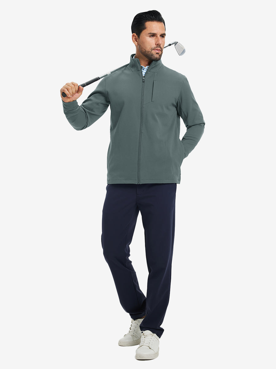 Men's Water-Resistant Hooded Zip-Up Golf Jacket – view 4
