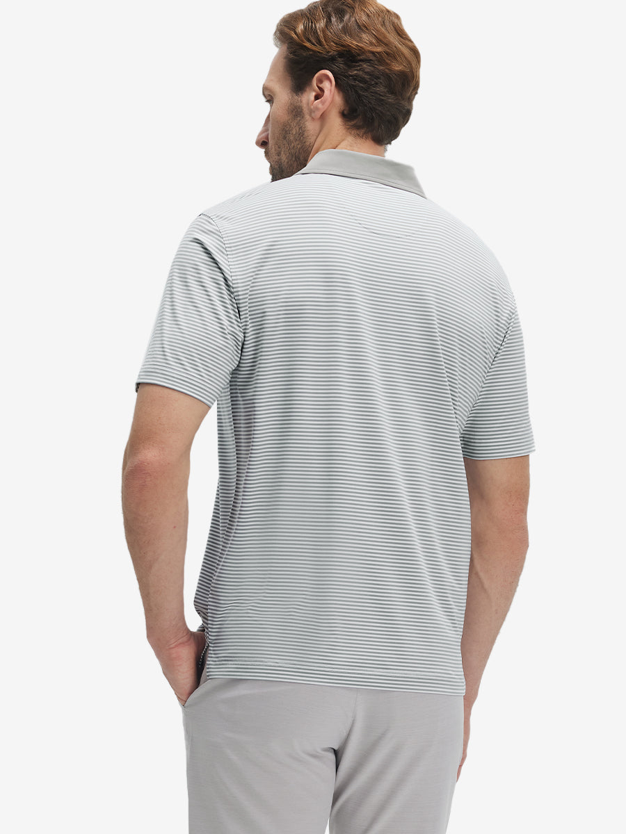 Men's Two-Tone Striped Quick-Dry Polo Shirt – view 53