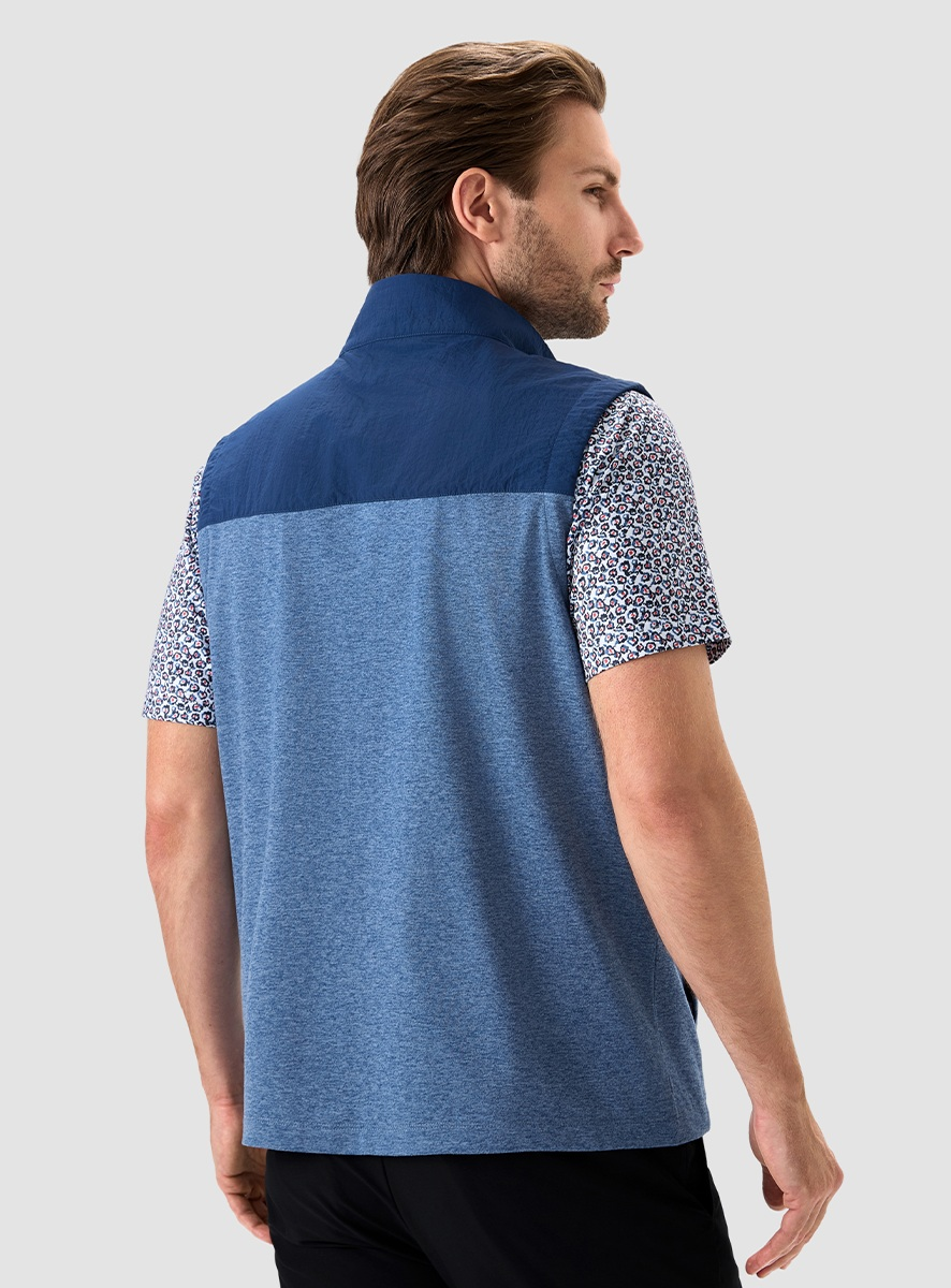 Men's Colour Block Full-Zip Golf Gilet – view 20
