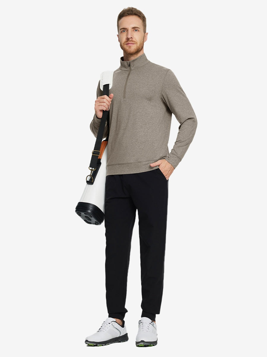 Men's Melange Quarter Zip Pullover – view 46