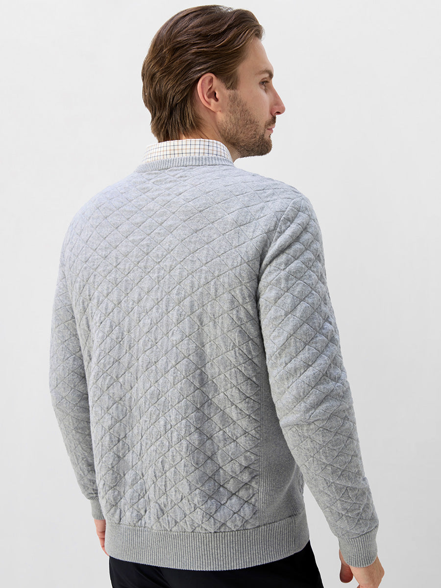 Men's Heavyweight Cotton Knit Crew Neck Jumper – view 24