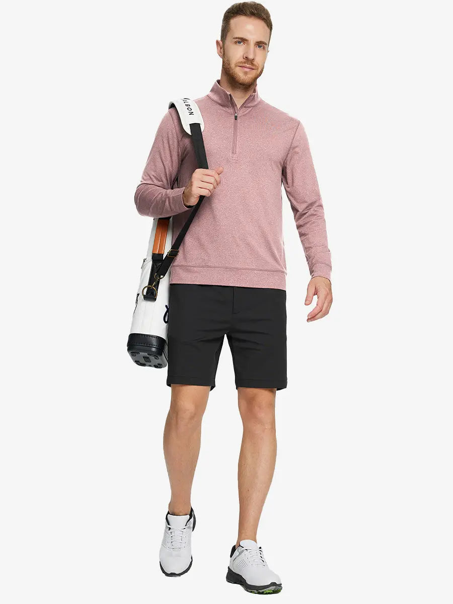 Men's Melange Quarter Zip Pullover – view 15