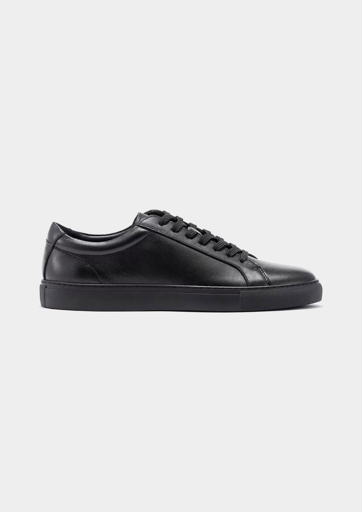 Black Essential Leather Trainer by SATRI & CO. – product view 1