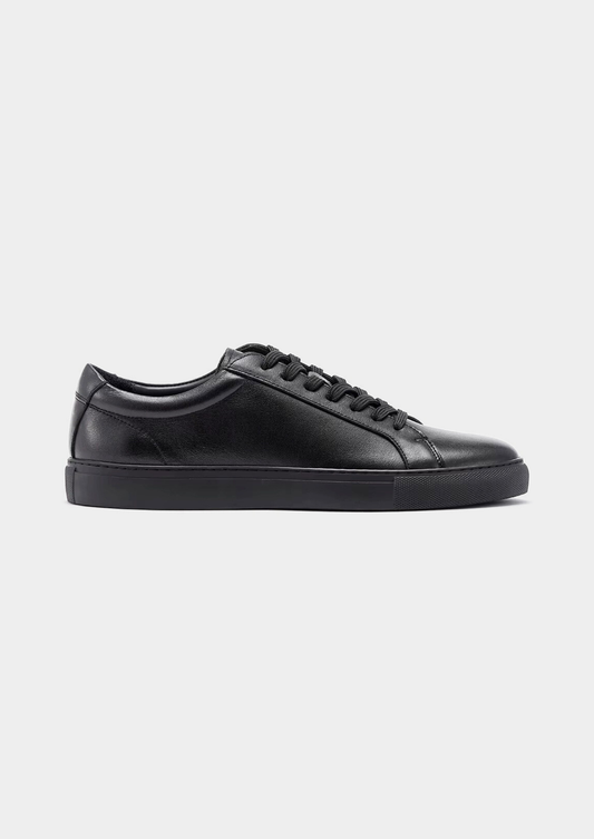 Black Essential Leather Trainer by SATRI & CO. – product view 1