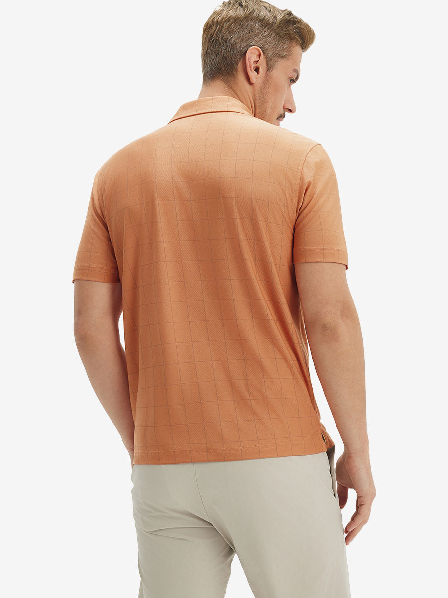 Men's Reflective Check Collar Golf Polo Shirt – view 5