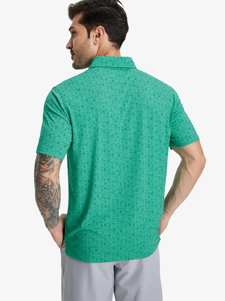 Men's Heather Print Golf Polo Shirt – view 35