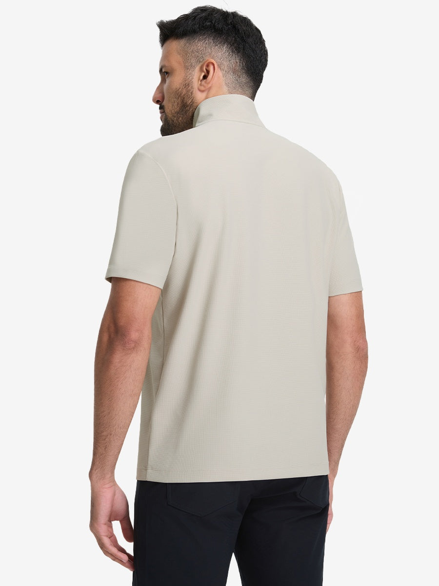 Men's Waffle Texture Quarter Zip Pullover – view 47