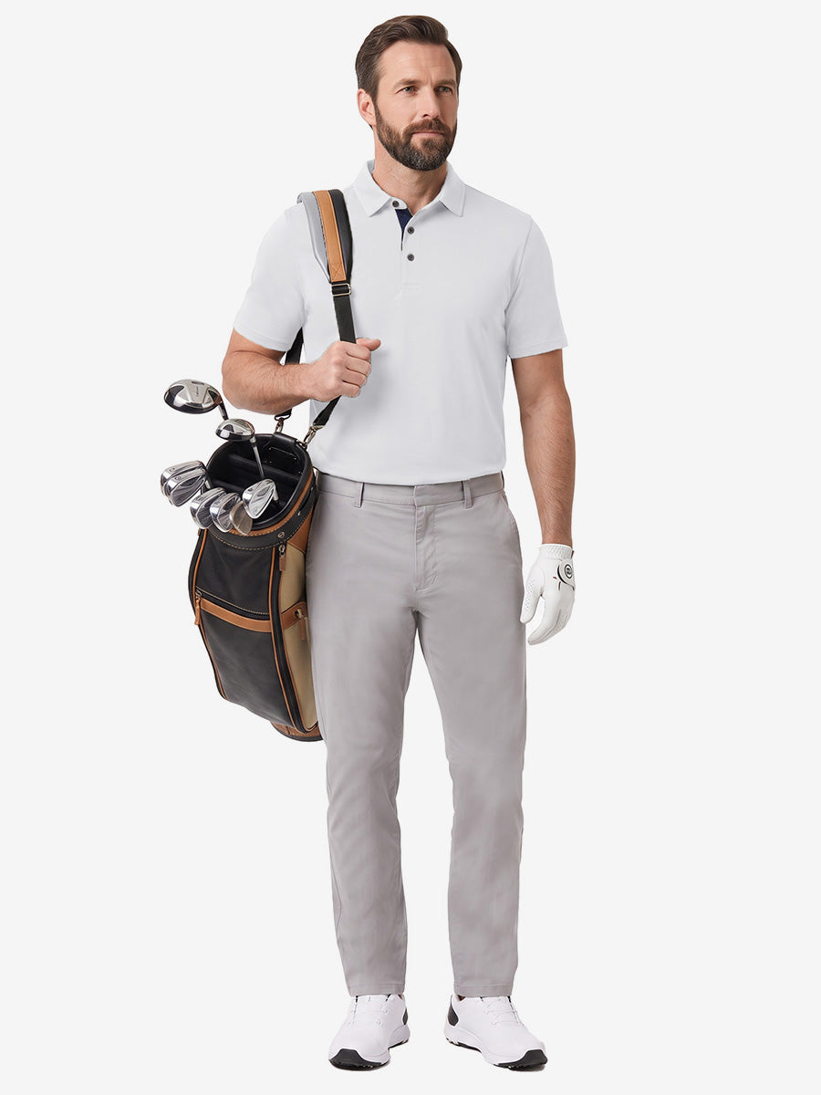 Roma Men's Slim Fit Knit Polo Shirt – view 13