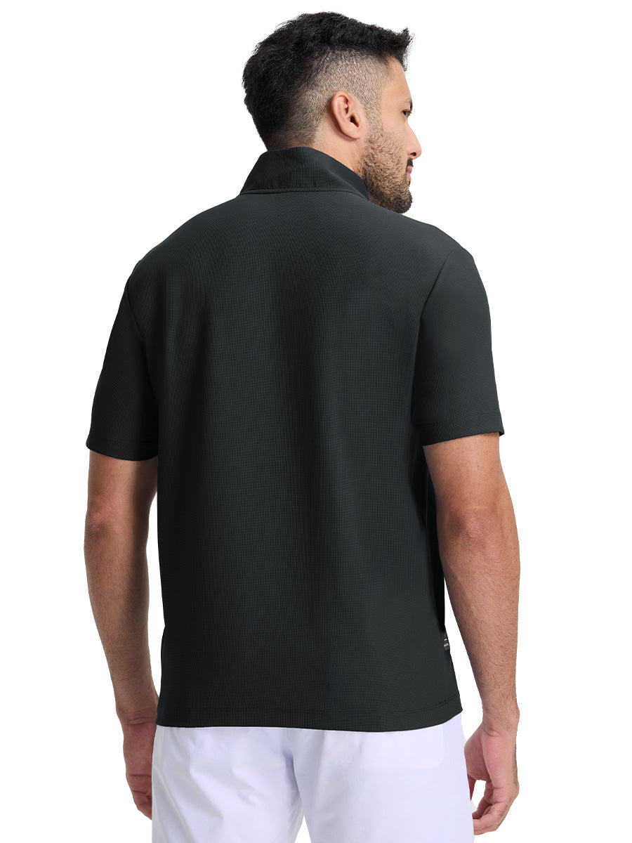 Men's Waffle Texture Quarter Zip Pullover – view 23