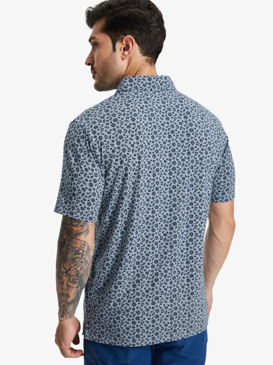 Men's Heather Print Golf Polo Shirt – view 29