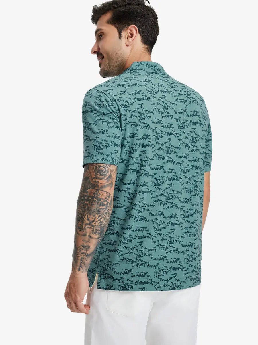 Men's Heather Print Golf Polo Shirt – view 5