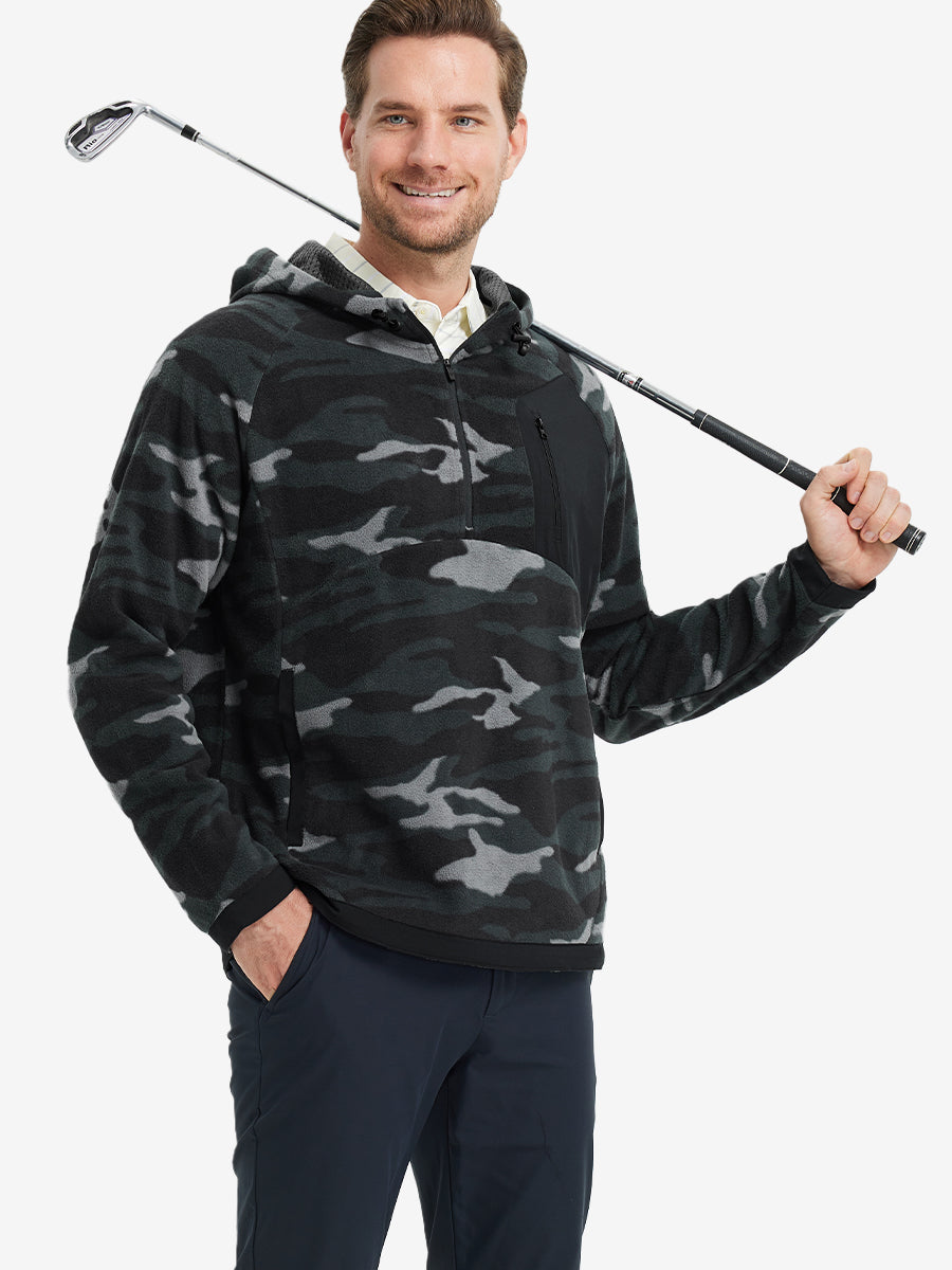 Men's Polar Fleece Quarter Zip Hoodie – view 3