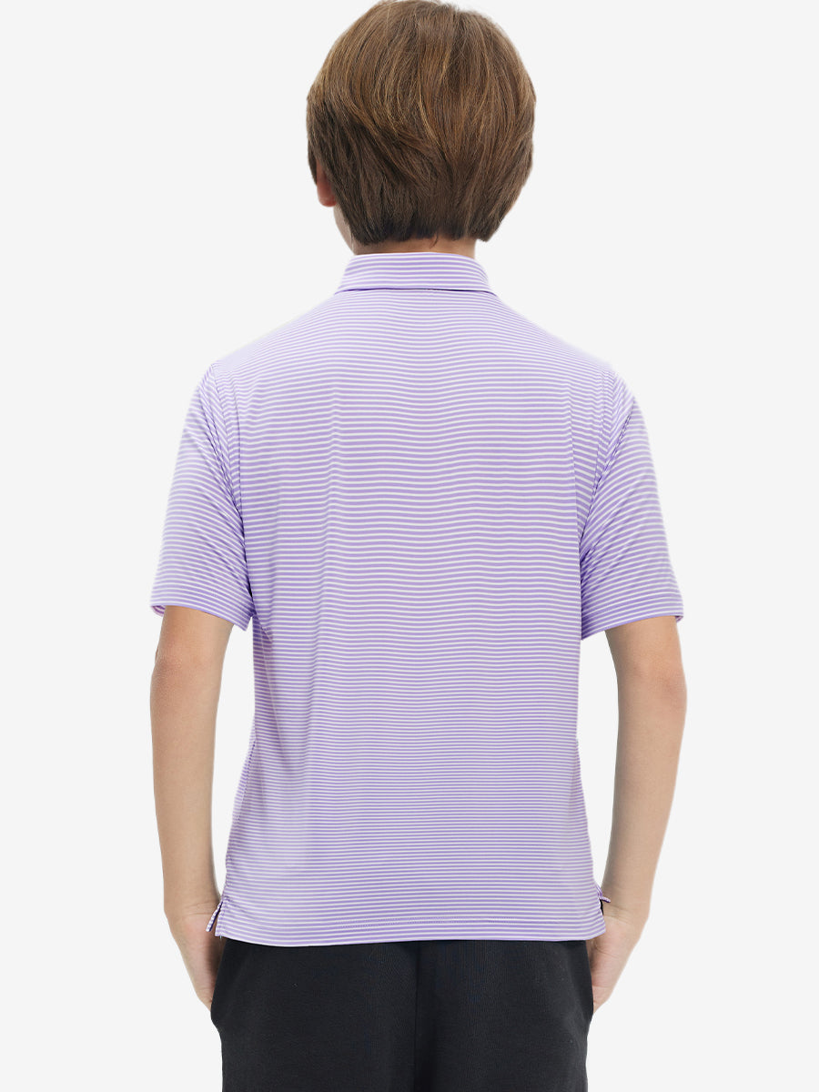 Youth Striped Performance Polo Shirt – view 18