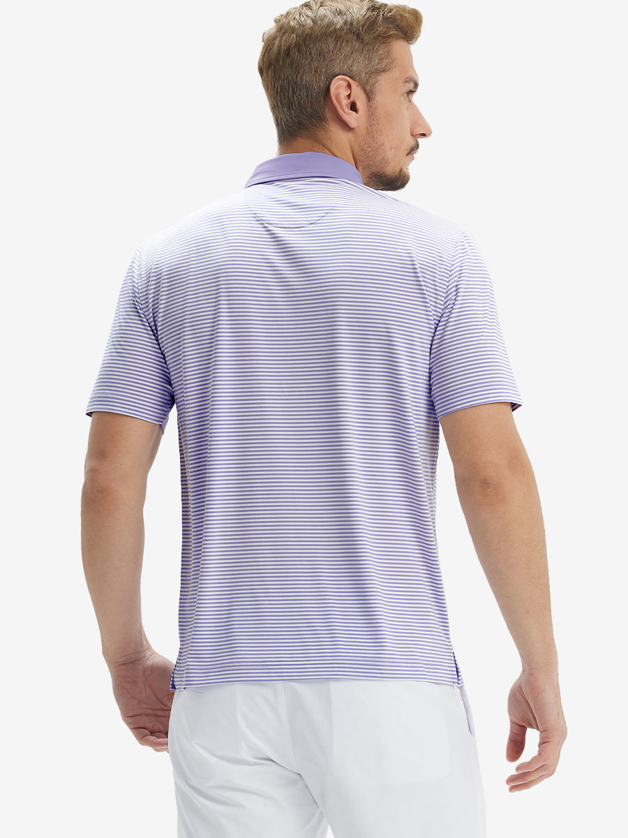 Men's Two-Tone Striped Quick-Dry Polo Shirt – view 61