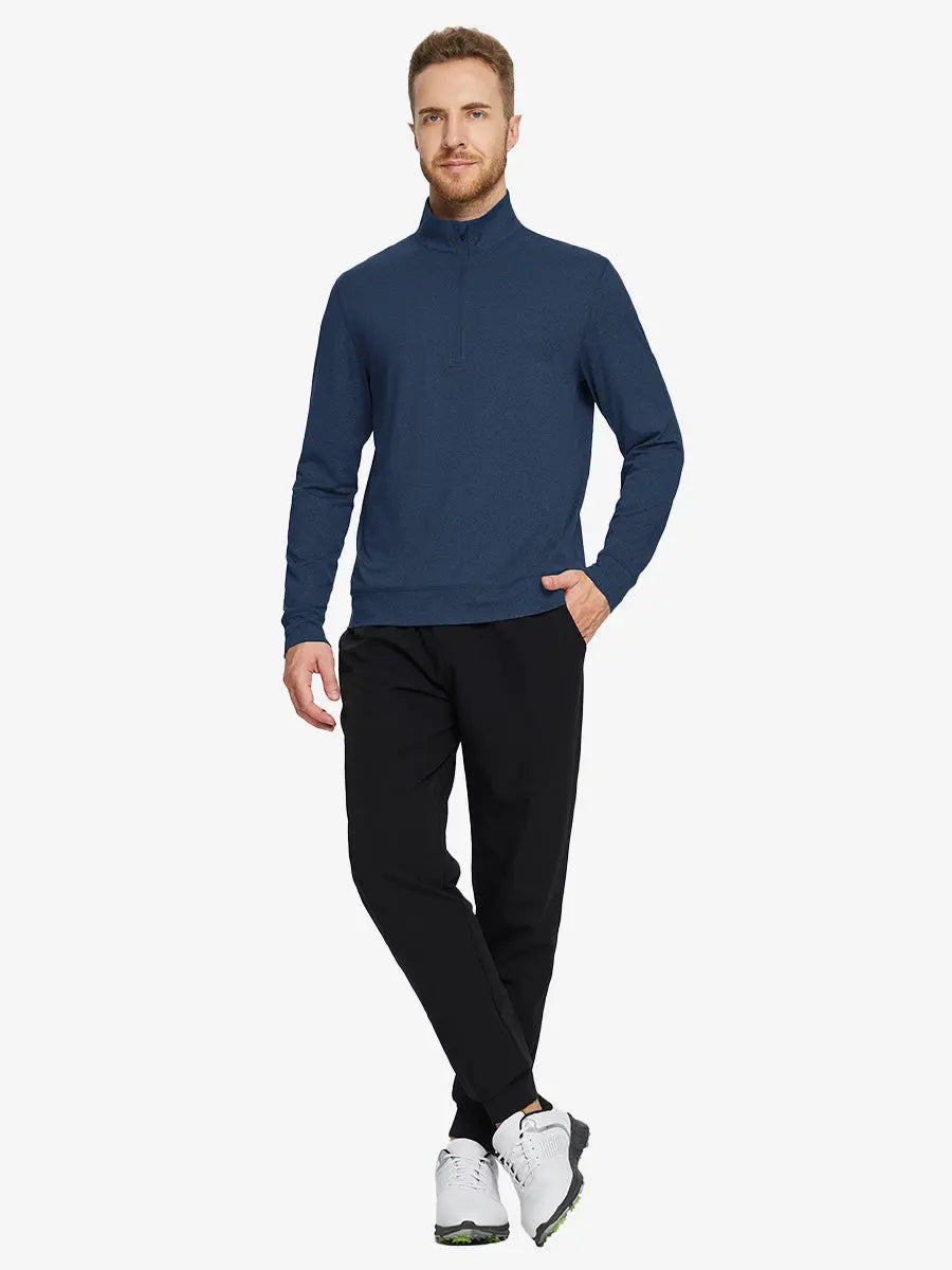 Men's Melange Quarter Zip Pullover – view 39