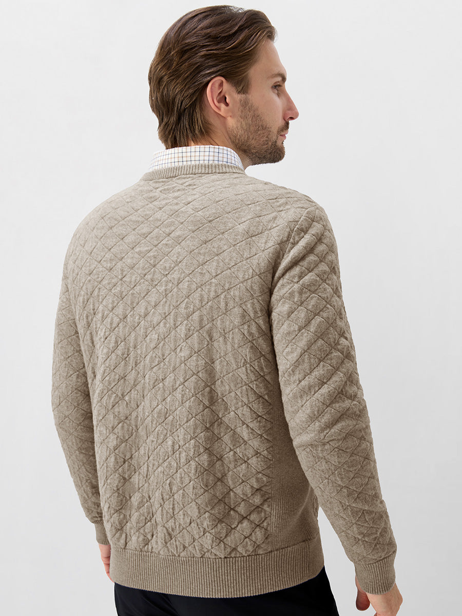 Men's Heavyweight Cotton Knit Crew Neck Jumper – view 4