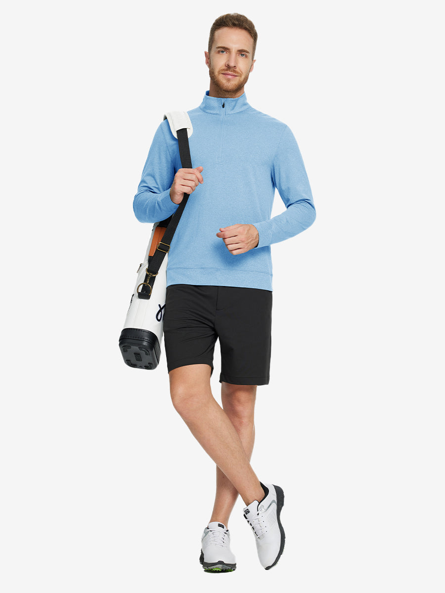 Men's Melange Quarter Zip Pullover – view 40