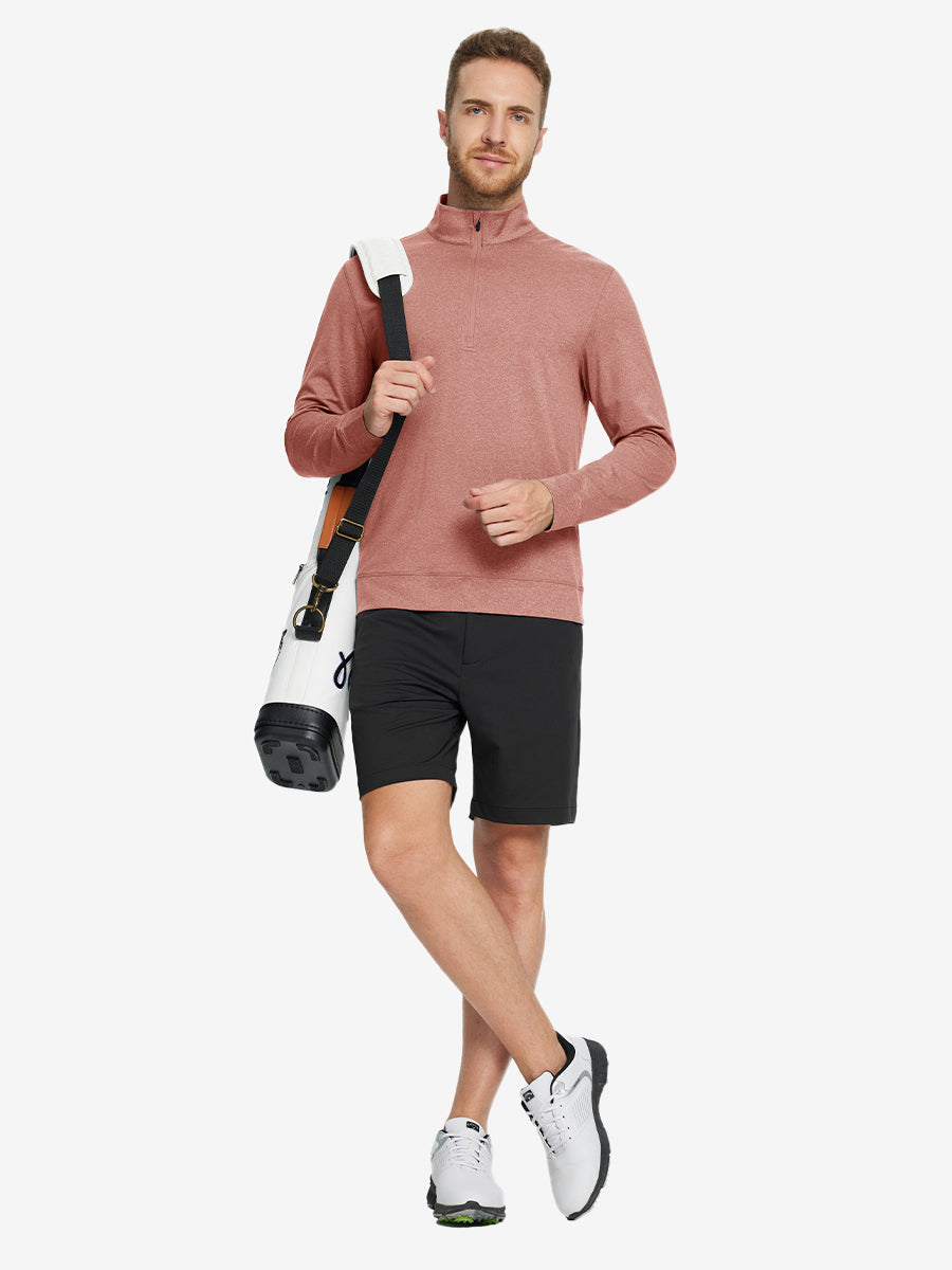 Men's Melange Quarter Zip Pullover – view 16