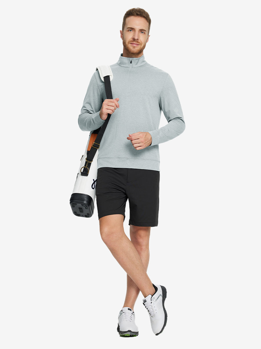 Men's Melange Quarter Zip Pullover – view 22
