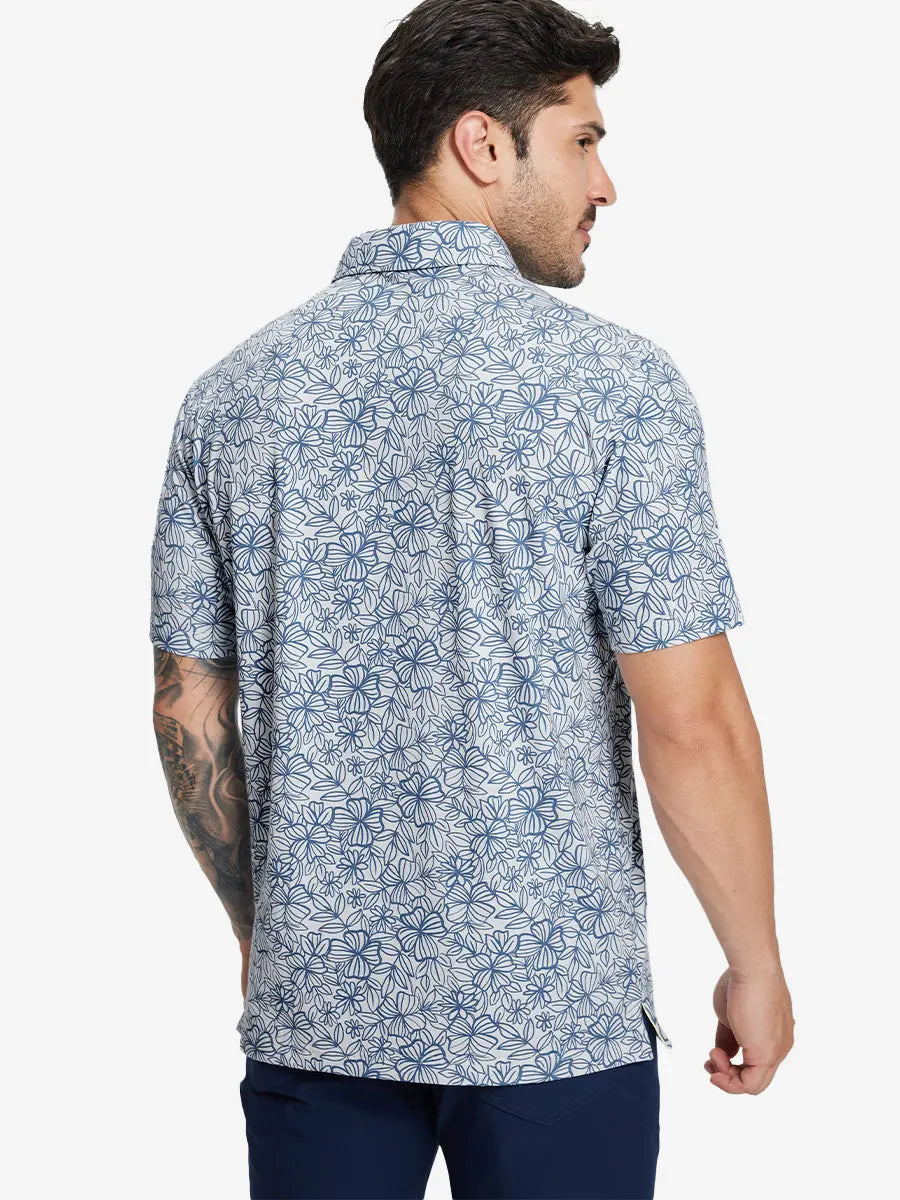 Men's Heather Print Golf Polo Shirt – view 12