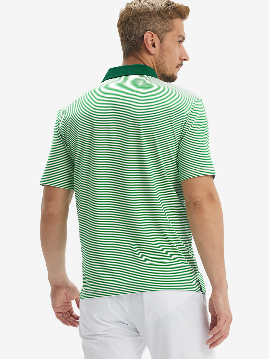 Men's Two-Tone Striped Quick-Dry Polo Shirt – view 37